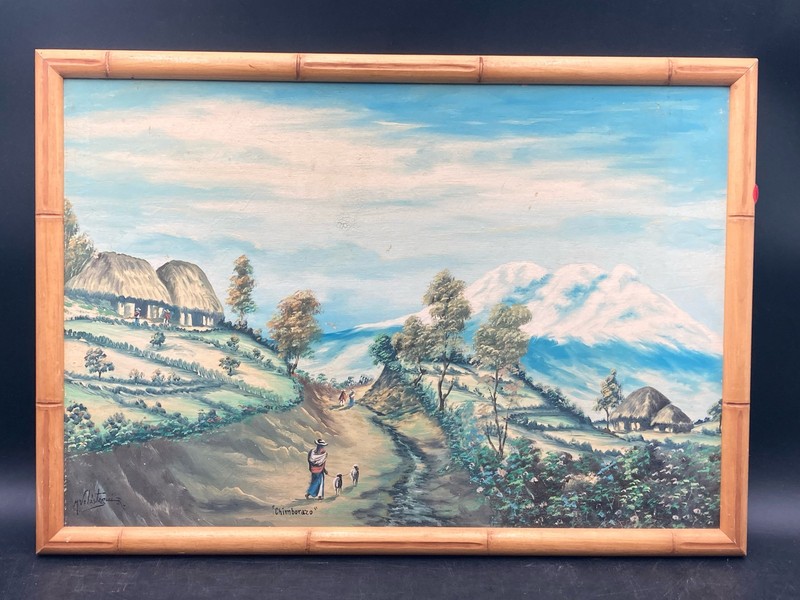 Original M. Velastegui Signed «Chimborazo» Painting