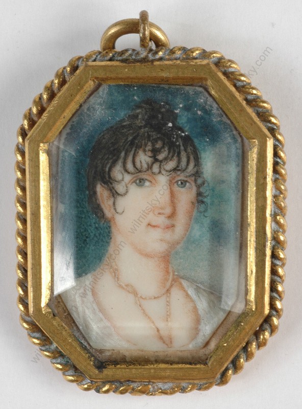 «Locket with portrait of a Lady», German School, ca. 1810