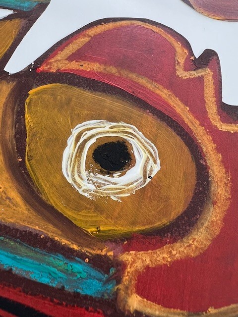 multi -media abstract "Arise II " original by Suzanne Norman gallery