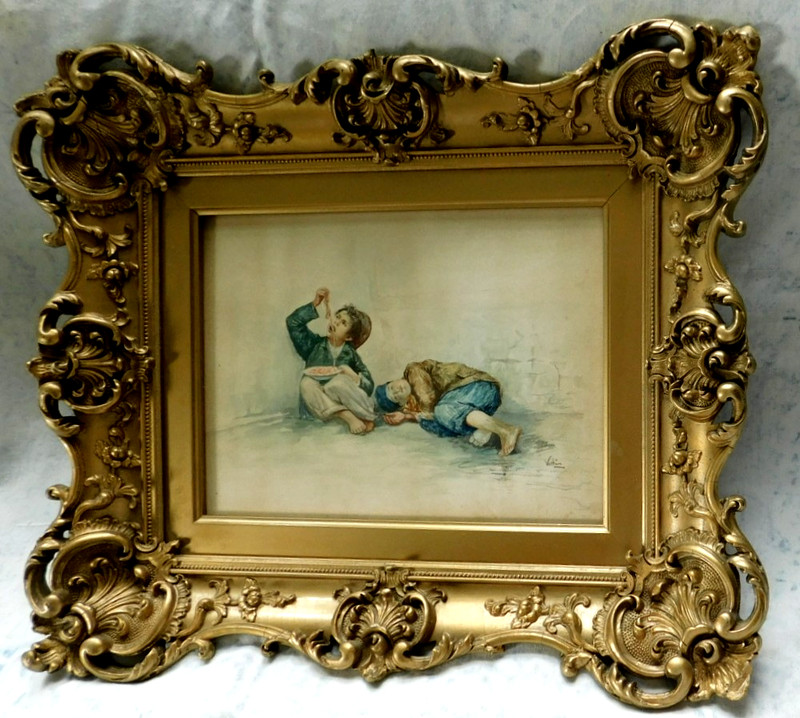 FINE ANTIQUE SIGNED ORIGINAL WATERCOLOR