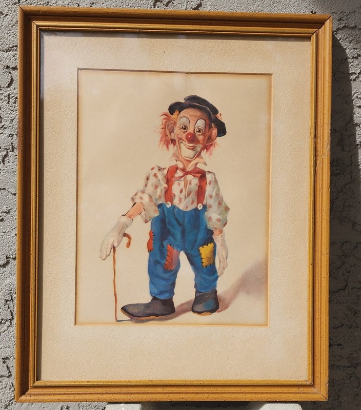 Julian Ritter Clown Portraits – Framed prints ‘The Gent’ & ‘Adlai’