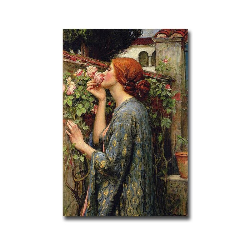 The Soul of the Rose by Waterhouse Gallery-Wrap Canvas Giclee Art(18 in x 12 in)