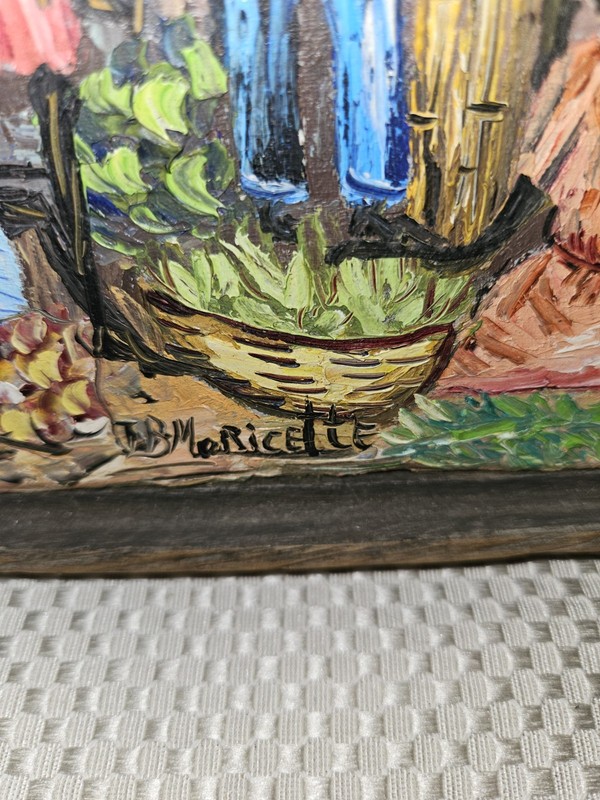 Famed Haitian painter JR Moricette original hand painting, framed and signed gallery