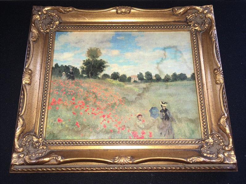 Monet’s Les Coquelicots «POPPIES» Braun Edition 1958 #2296 Oil Painting Canvas