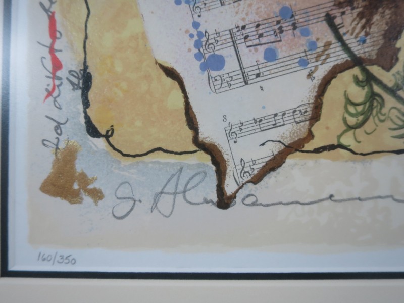 Alexander Wissotzky Violin Concerto Serigraph Signed Limited Ed 160/350 Framed gallery