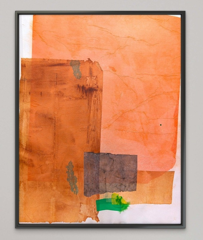 Original Tissue Paper Collage on 11×14 inch Art Paper. ‘District Walls’