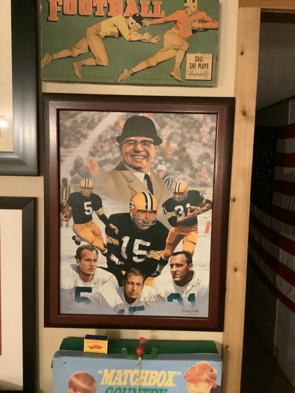 Autographed “The Lambeau Legends” by Danny Day signed by Starr Taylor Hornung