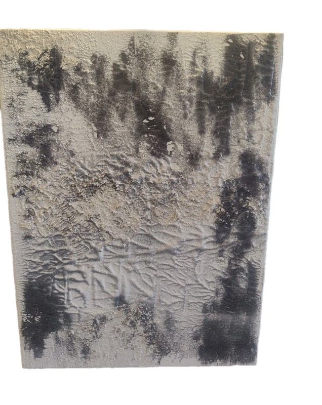 Abstract painting Ultra Modern Fine art Black White Textured Dust In The Snow gallery