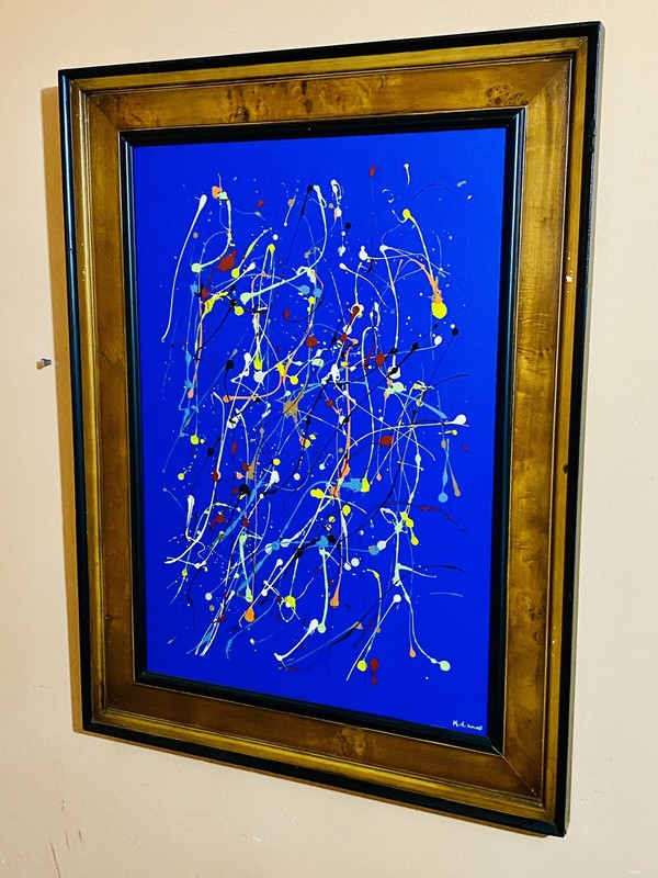 Beautiful Ken Lamar Signed Original Abstract Painting “Entanglement I” 18 X 26 gallery