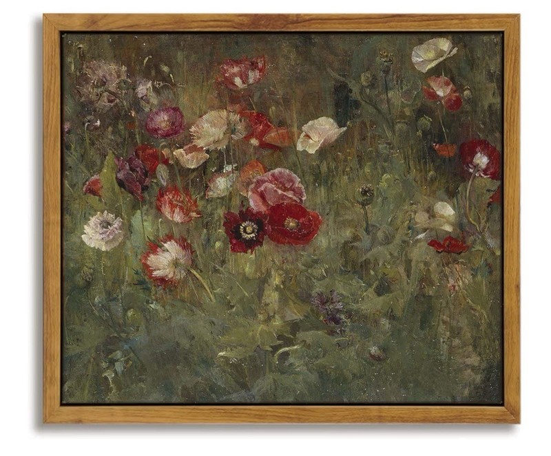 Floral Scenic Oil Painting Canvas Print Framed Vintage Landscape Wall Art 8×10