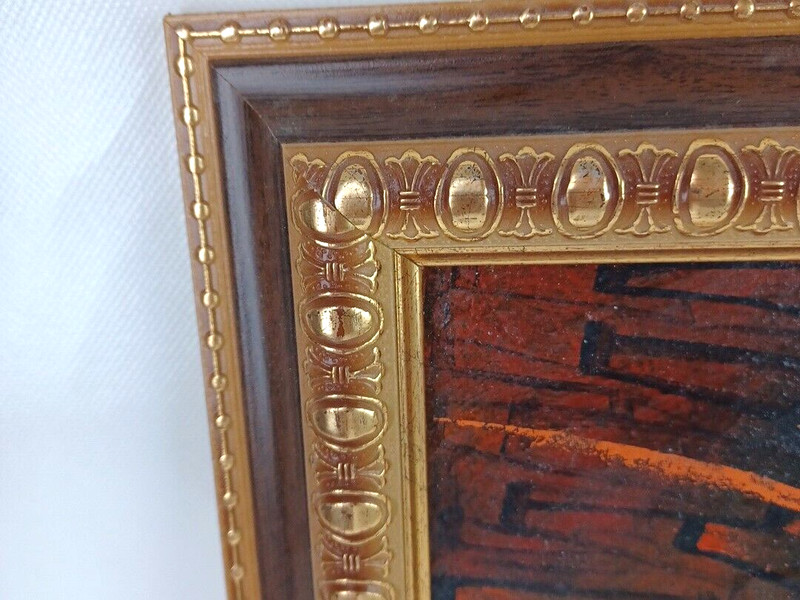 HAITIAN Art 12x8 Abstract Canvas PAINTING by Guesilhom Jean Baptiste gallery