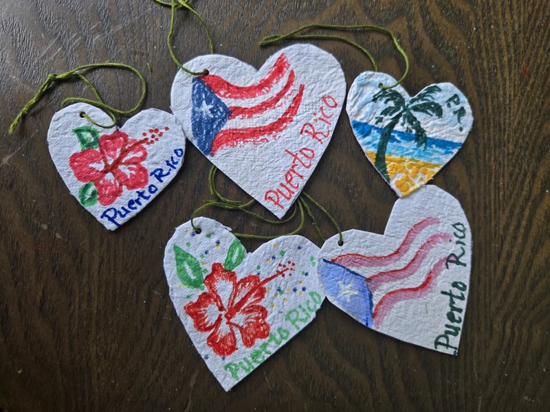 Puerto Rico. PUERTORICAN Tags. Original Art PAINTING By M. Ortiz