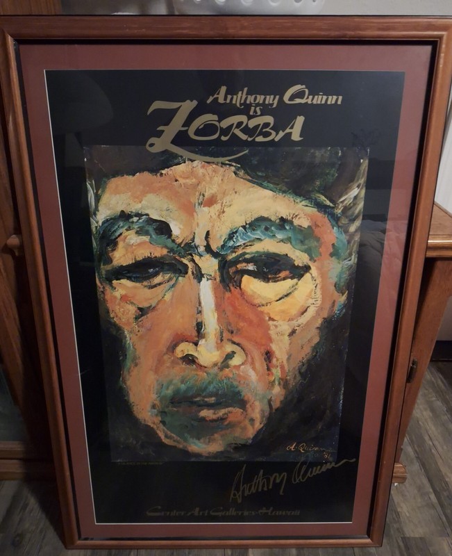 ANTHONY QUINN DOUBLE SIGNEDAutograph LE SERIGRAPH «A GLANCE IN THE MIRROR» 1981