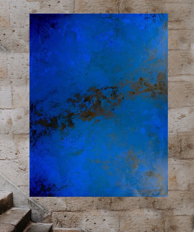 Mark Little Original Giant Canvas Painting 84”X62” (7 Foot) Abstract Modern XL gallery