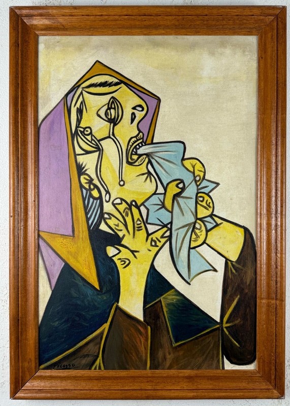 Pablo Picasso (Handmade) Oil On Canvas Painting signed and stamped