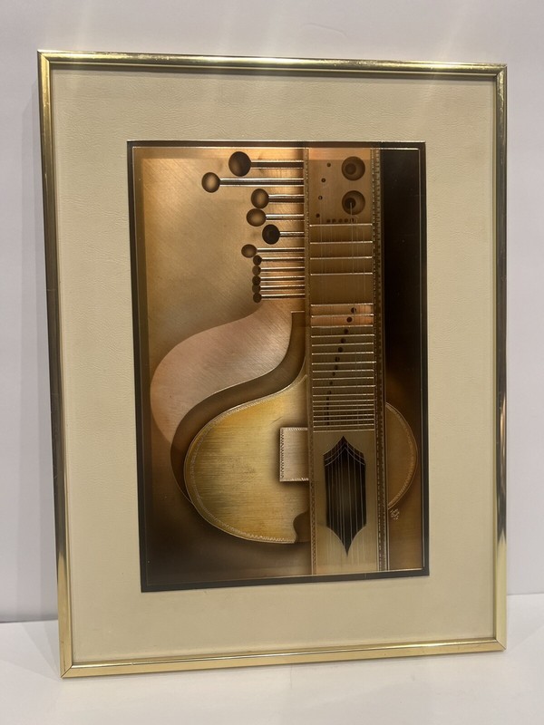 🚩TOM GALL ORIGINAL CALIF. 1975 ETCHED COPPER PAINTING ABSTRACT MOD ART CIRCUIT
