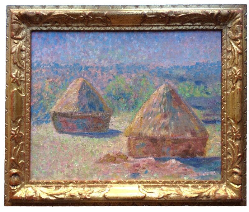 Follower Claude Monet Original Impressionist Oil Painting Haystacks in Full Sun
