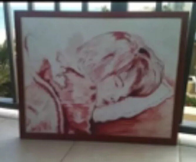 Sleeping Child Painting Original Artist 16″ x 21″