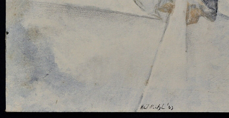 Neil Meitzler - Untitled Abstract - Signed, Casein on Cardboard gallery