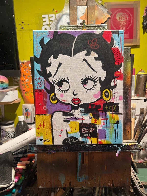 Faris Art-Boop-11x14 Neo Expressionism Original Artwork on Canvas gallery