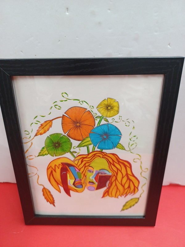 Flower Face Art by Rafael Herrera Original Art