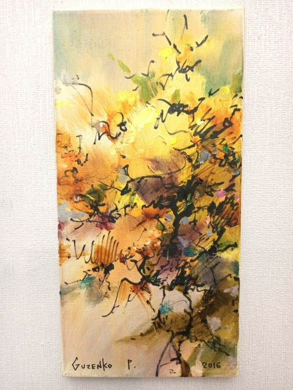 Painting. Pavel Guzenko. Canvas. Oil, palette knife. 2016 year. 40* 20 cm 10