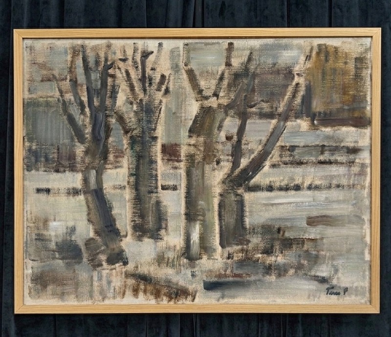 A Swedish Modernist Abstract "Tree" Oil on Canvas Ture Petersson (1919-2000) gallery