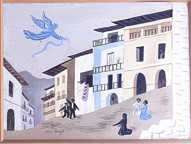 Jean Hugo Gouache Painting «Message from an Angel» Circa 1935 With Provenance