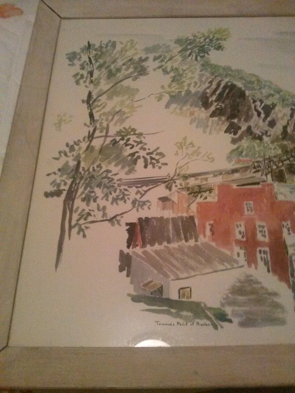Nice Prentiss Taylor watercolor. Scene of Point of Rocks MD. Well listed artist gallery
