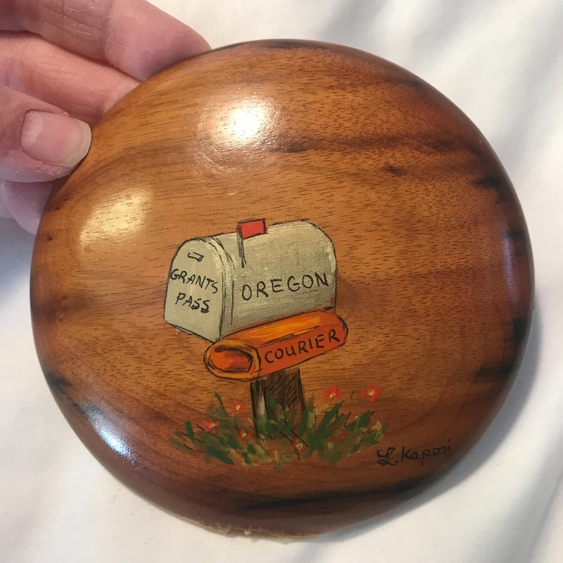 Oregon Myrtlewood – Signed Mailbox Painting