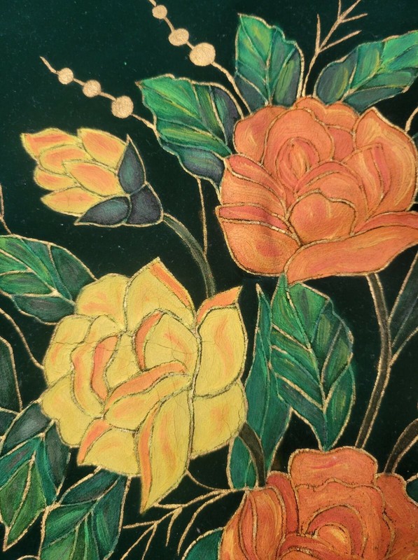 18,5"X 22" HAND PAINTED,VELVET PAINTING gallery
