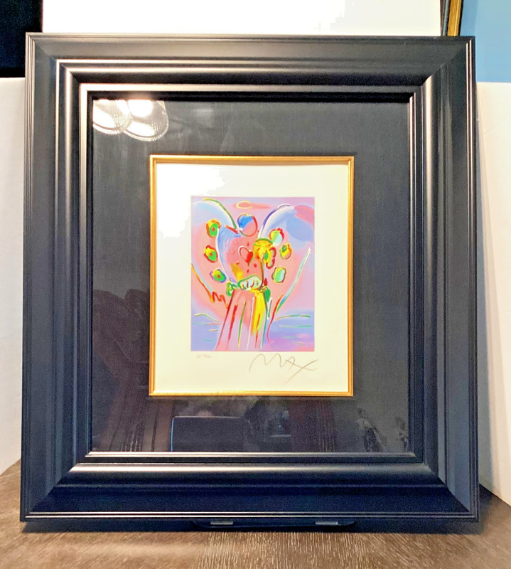 ANGEL WITH HEART – 2015 Peter Max – Hand Signed in Pencil – COA – HC 91/100