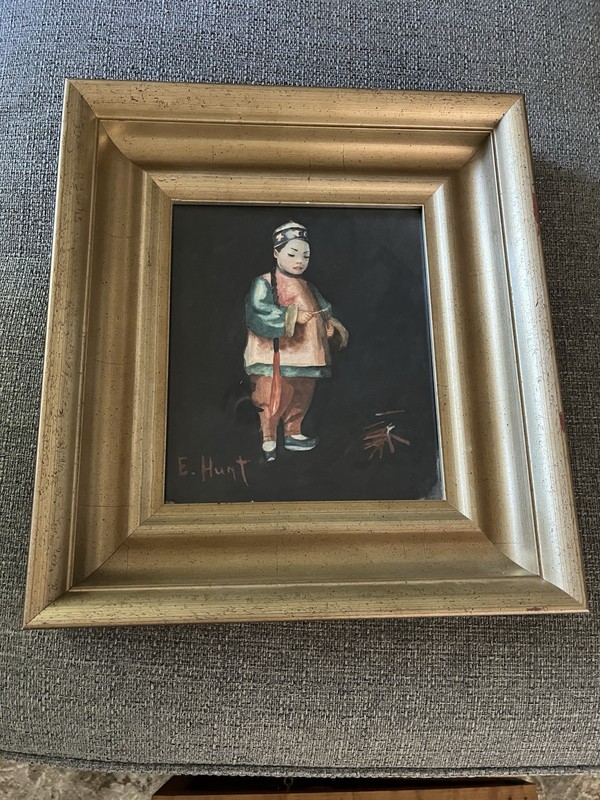 Original PaintIng By ESTHER HUNT Vintage – Framed