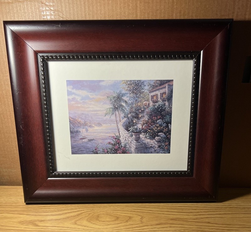 “Tranquil Sea» Framed Painting by the artist Nicky Boehme