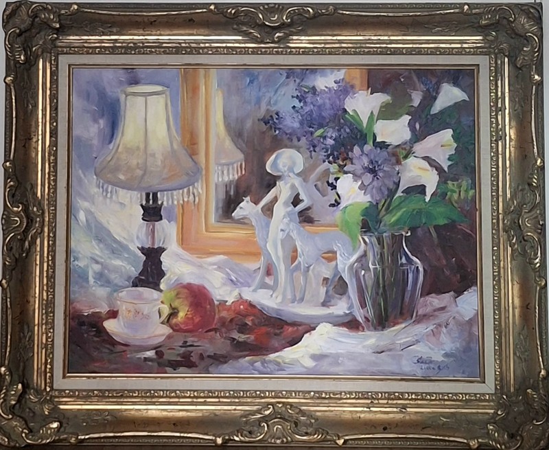 Stunning Still Life Painting , «No one lights a lamp and hides it», 30×25″