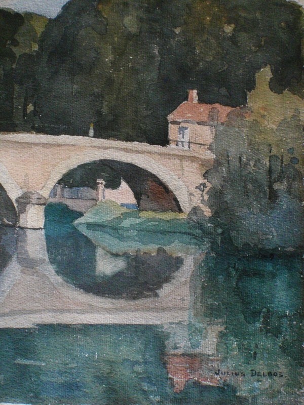 Julius Maximilian Delbos - Multy Museum Artist *Original Watercolor* gallery
