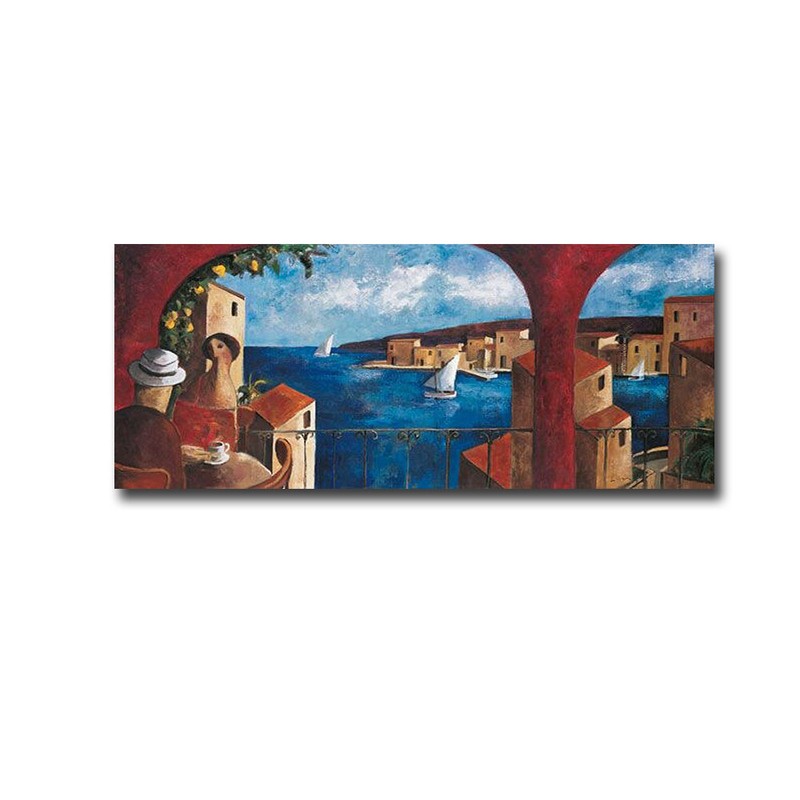 Warm Afternoons by Lourenco Gallery-Wrapped Canvas Giclee Art (16 in x 48 in)