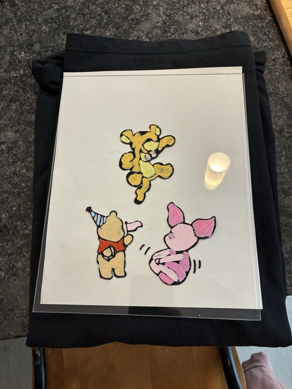 Winnie The Pooh, Tigger & Piglet 8 X 10 Painting on Glass gallery