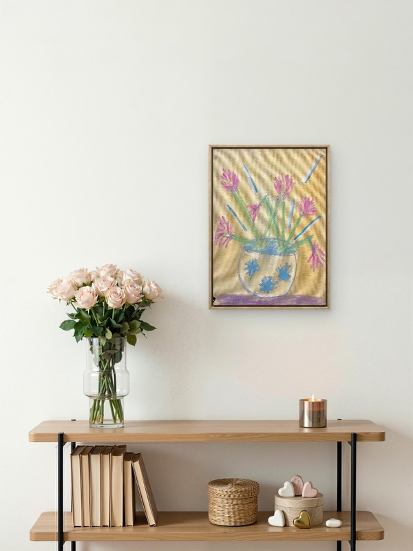 RiverRunArt Original Floral Mixed Media 12x16 Still Life Canvas Wall Art gallery