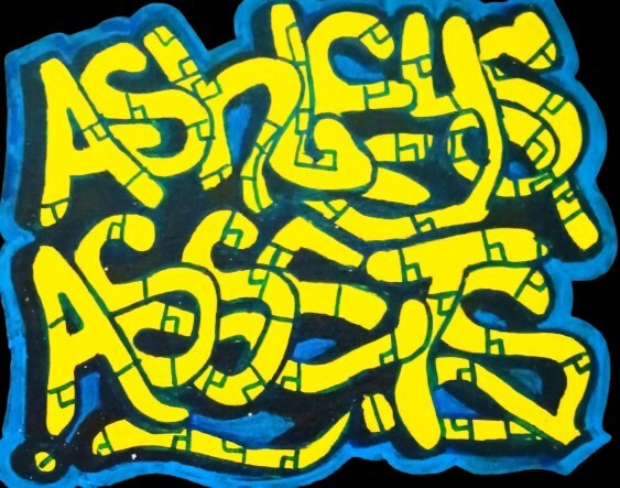 acrylic on canvas hand painted Original Nyc Graffiti Street Art Abstract «S»