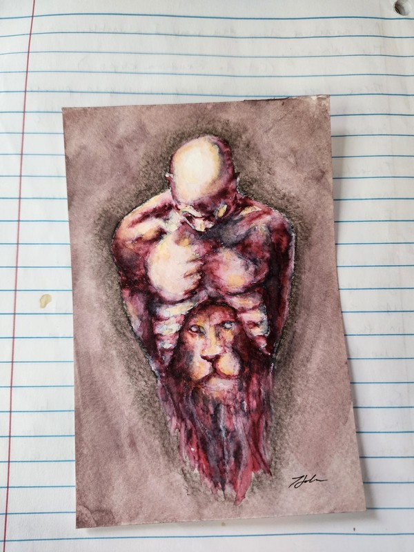 Original Watercolor & Charcoal Painting – “That’s a Joke” Inspired by NF gallery