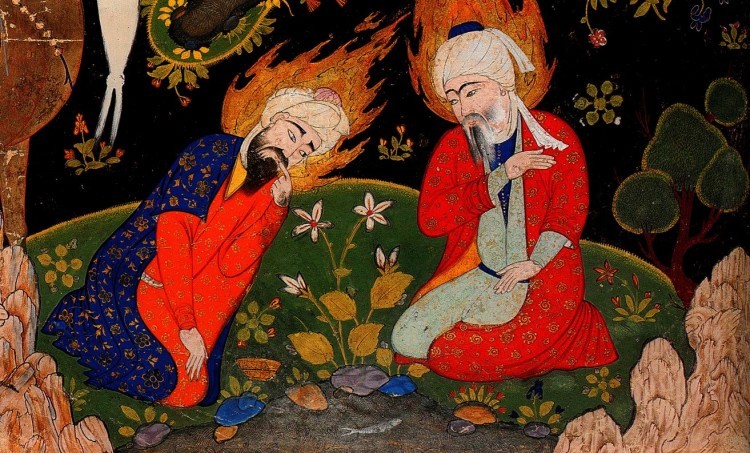 perfect 36×24 oil painting handpainted on canvas»Two prophets»@9504