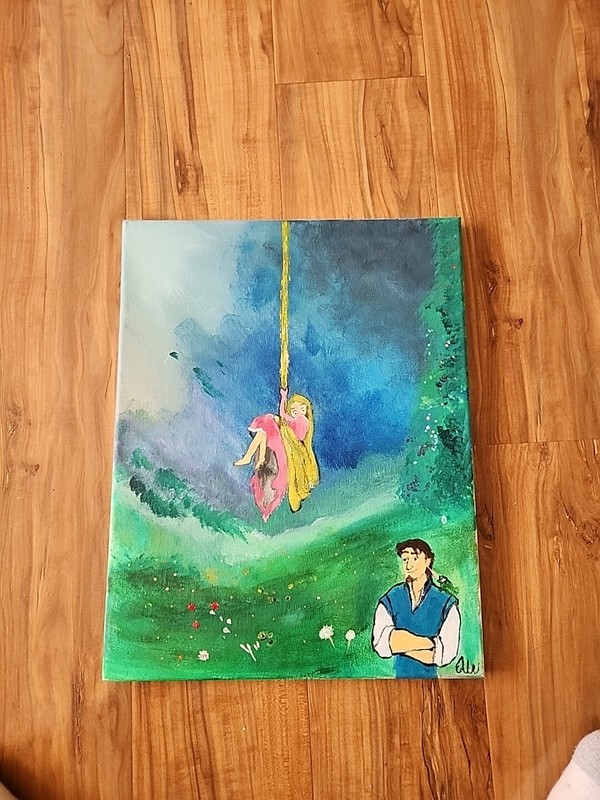 Tangled Acrylic Painting On Canvas 11×14