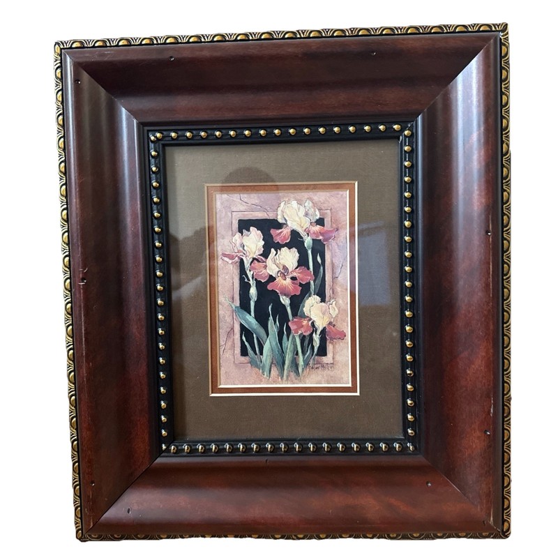 Flower Hand Painted With Glass Frame gallery