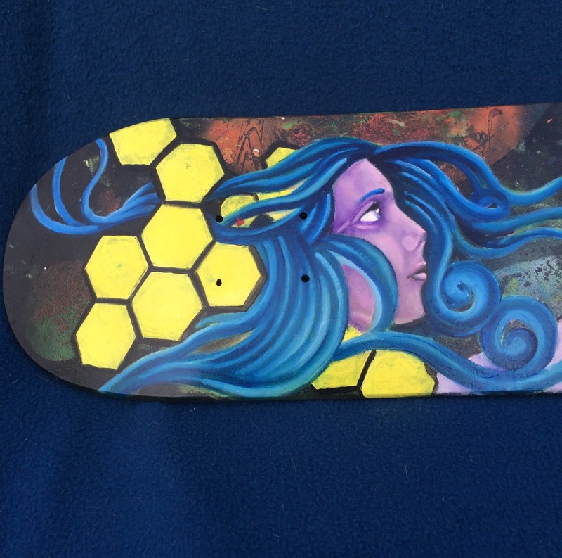 Painted Skate Board Deck - Mermaid gallery