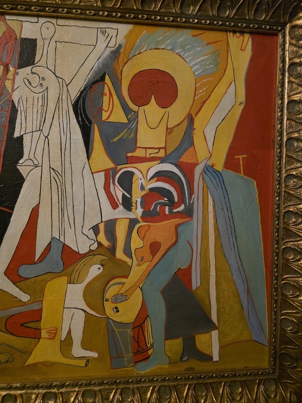 VINTAGE PABLO PICASSO CRUCIFIXION 1930 OIL PAINTING HIGH END ART REPO gallery