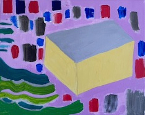 original art, abstract, acrylic, painting, pencil, 3-D effects, 14 x 11 x 0.75