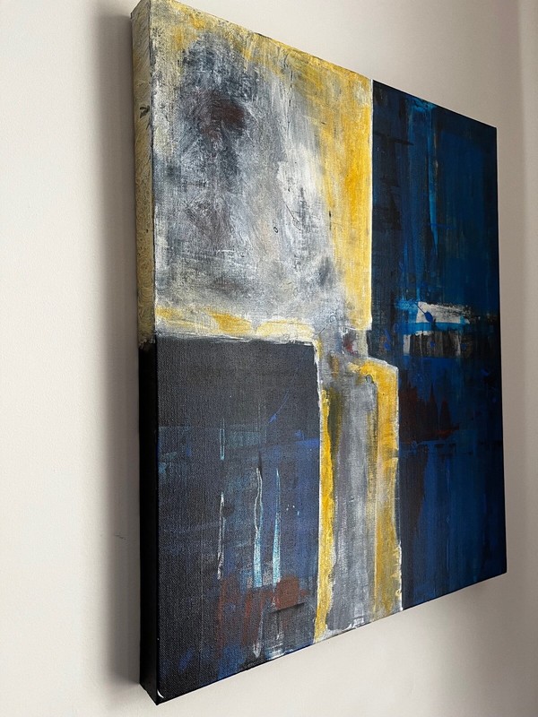 20x24 Contemporary Abstract Art, Original Acrylic Painting, "Beneath" gallery