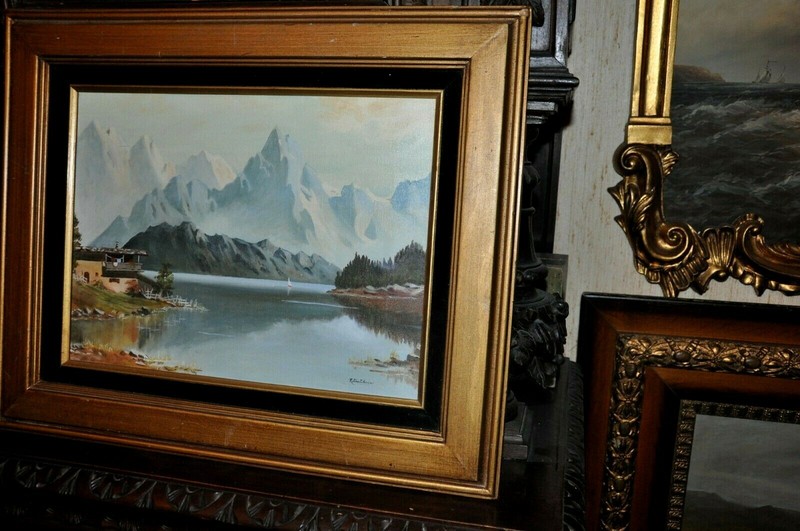 Robin Guthrie (20th Century), “Swiss Alps”, Signed Lower right, 12”x 16”.