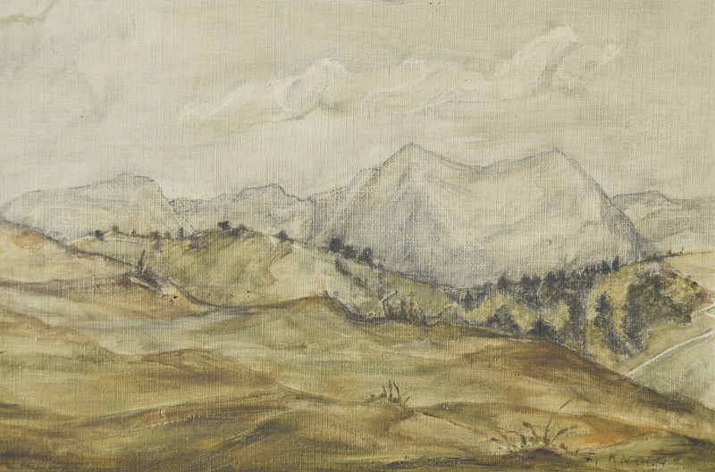 Friedegart Bone 20. century Leipzig/painting mountain landscape around 1940 gallery